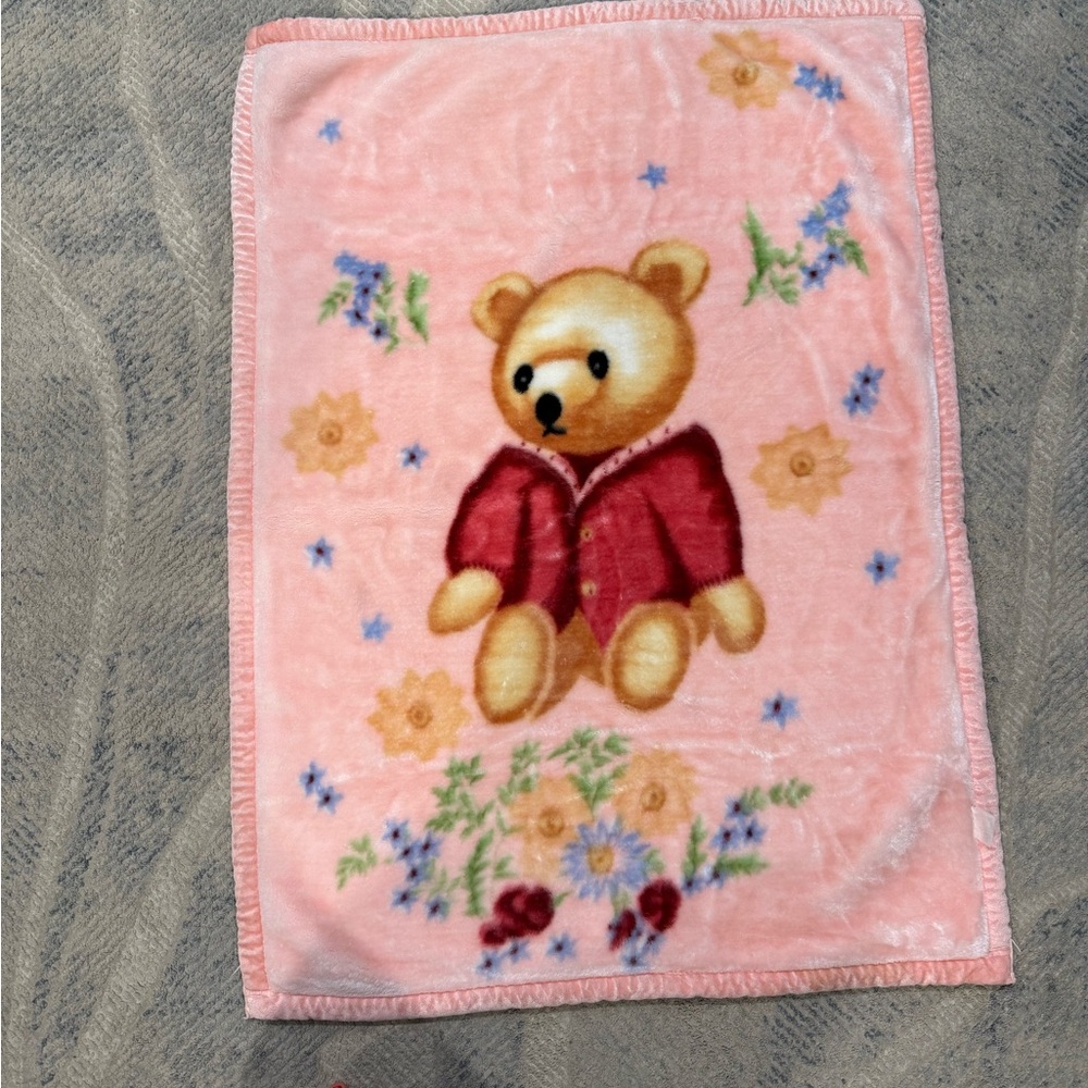 Pink Teddy Bear Blanket